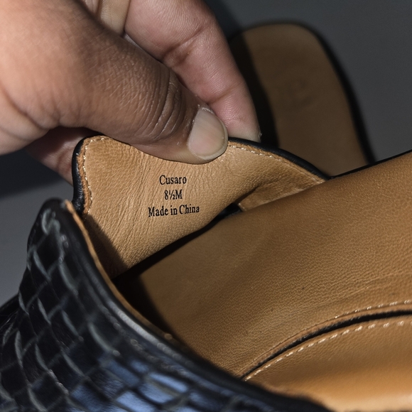 LDP Black Woven Women's Slide Sandals - Picture 4 of 9